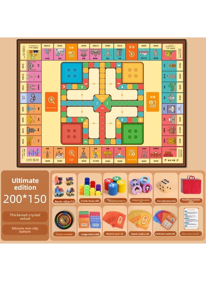 Flying Chess Carpet Type Children's Version Primary School Student Adult Large Size Millionaire Two-In-One Game Mat